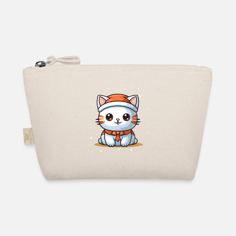 Design de Noël de chat - Style Kawaii Trousse biologique