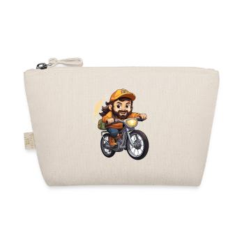 Cyclist Design - Kawaii Style - Organic Pouch - nature - Front