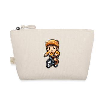 Cyclist Design - Kawaii Style - Organic Pouch - nature - Front