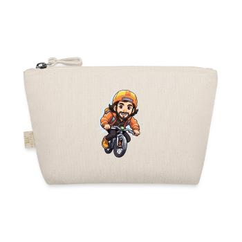 Cyclist Design - Kawaii Style - Organic Pouch - nature - Front