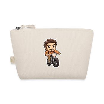 Cyclist Design - Kawaii Style - Organic Pouch - nature - Front