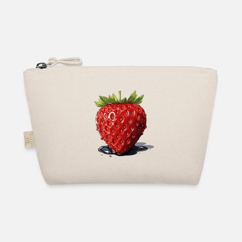 Erdbeere - Illustration Bio-Täschchen