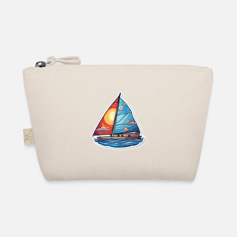 Segelboot - Illustration Bio-Täschchen