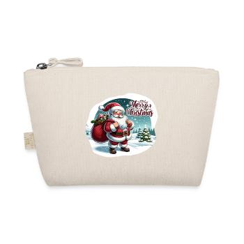 Merry Christmas - Santa Illustration - Organic Pouch - nature - Front