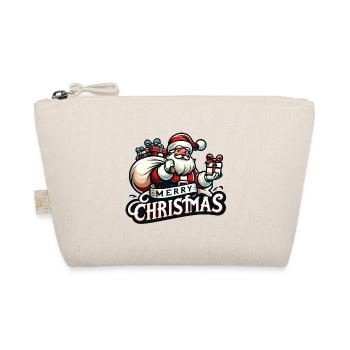 Merry Christmas - Santa Illustration - Organic Pouch - nature - Front