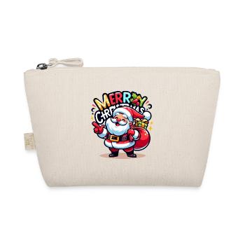 Merry Christmas - Santa Illustration - Organic Pouch - nature - Front