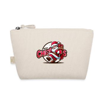 Merry Christmas - Santa Illustration - Organic Pouch - nature - Front