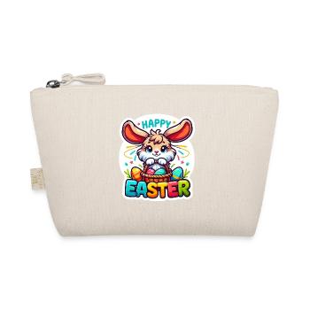 Happy Easter - Easter Bunny Illustration - Organic Pouch - nature - Front