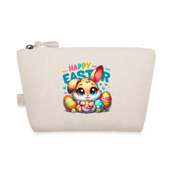 Happy Easter - Easter Bunny Illustration - Organic Pouch - nature - Front