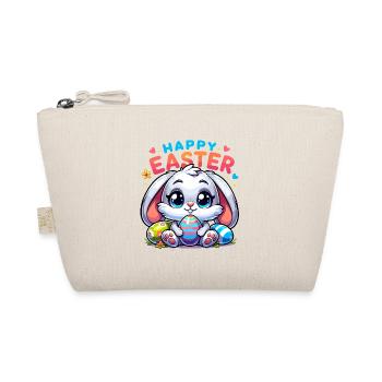 Happy Easter - Easter Bunny Illustration - Organic Pouch - nature - Front