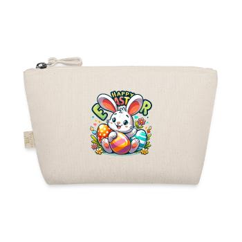 Happy Easter - Easter Bunny Illustration - Organic Pouch - nature - Front