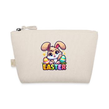 Happy Easter - Easter Bunny Illustration - Organic Pouch - nature - Front