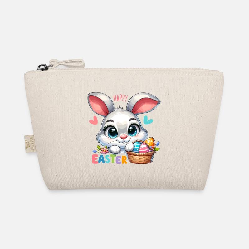 Happy Easter - Easter Bunny Illustration Bio-Täschchen