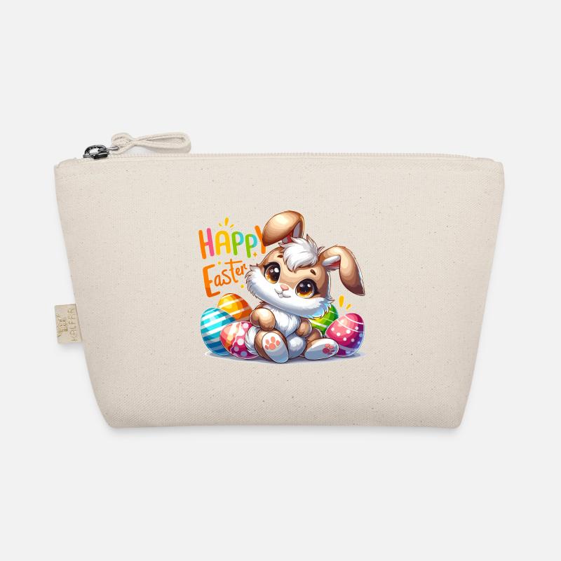Happy Easter - Easter Bunny Illustration Bio-Täschchen
