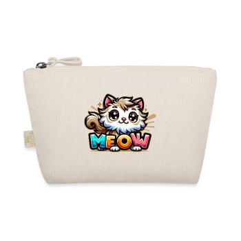 Meow - Cat Illustration - Organic Pouch - nature - Front