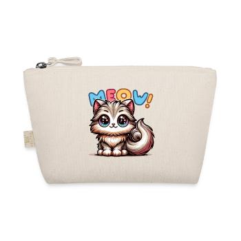Meow - Cat Illustration - Organic Pouch - nature - Front