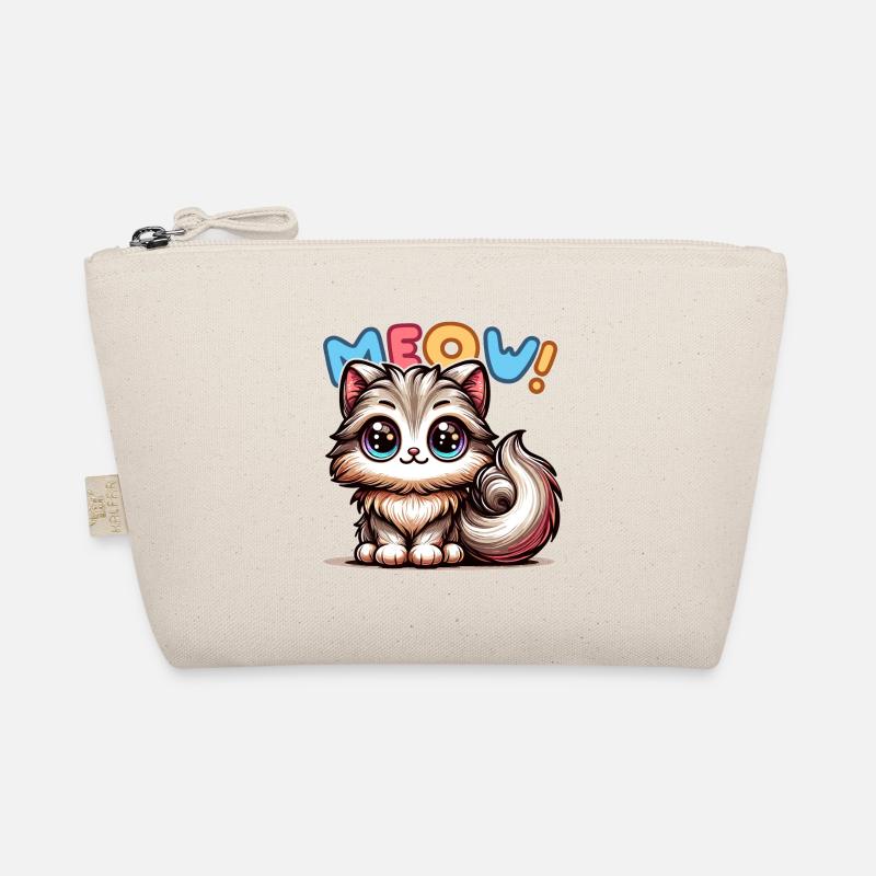 Meow - Katze Illustration Bio-Täschchen