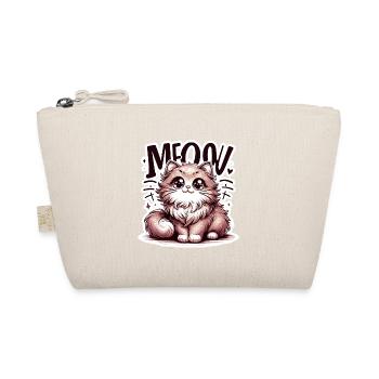 Meow - Cat Illustration - Organic Pouch - nature - Front