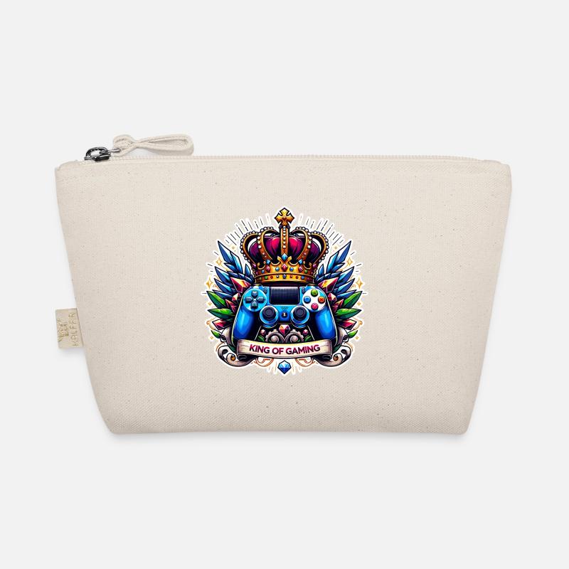 King of Gaming - Controller and Crown Illustration Organic Pouch