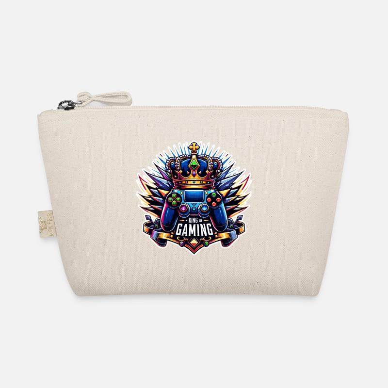 King of Gaming - Controller and Crown Illustration Organic Pouch