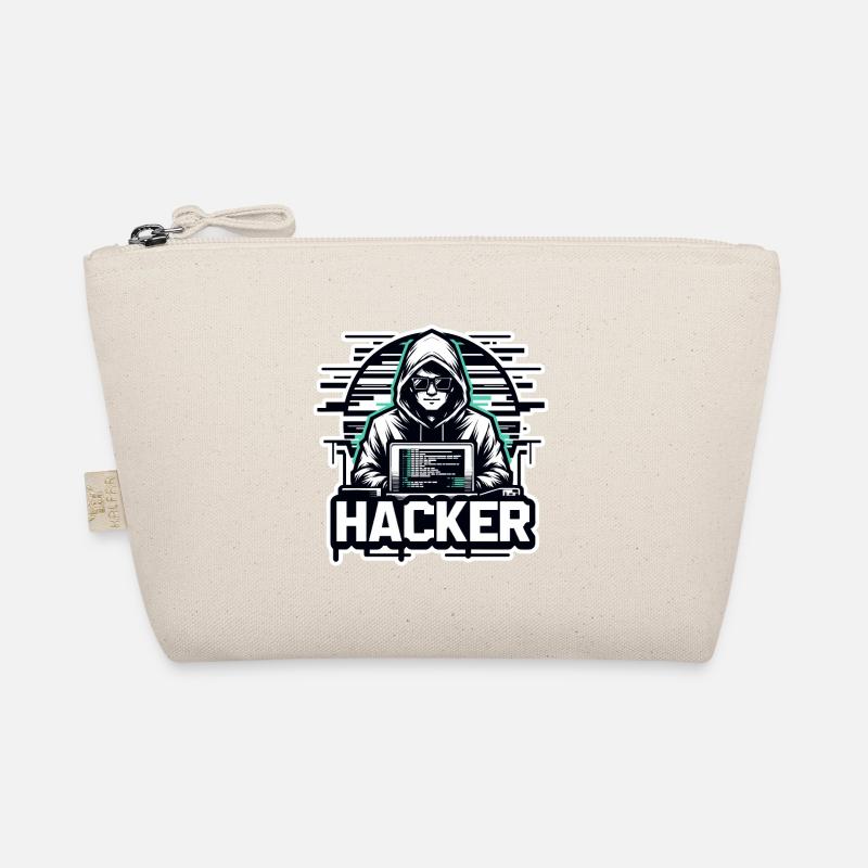 Hacker - Illustration - Bio-Täschchen - Natur