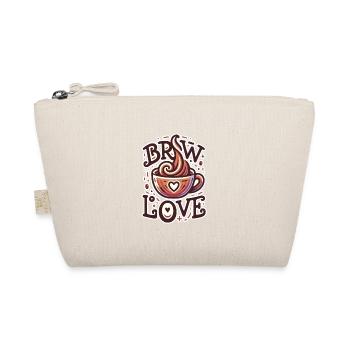 Brew Love - Kaffeetasse Illustration - Bio-Täschchen - Natur - Vorne