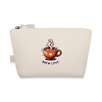 Brew Love - Kaffeetasse Illustration - Bio-Täschchen - Natur - Vorne