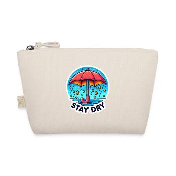 Stay Dry - Umbrella Illustration - Organic Pouch - nature - Front