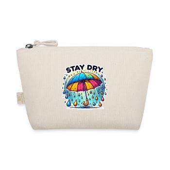 Stay Dry - Umbrella Illustration - Organic Pouch - nature - Front