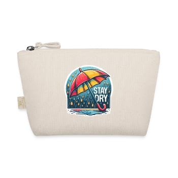 Stay Dry - Umbrella Illustration - Organic Pouch - nature - Front