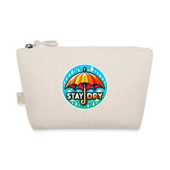 Stay Dry - Umbrella Illustration - Organic Pouch - nature - Front