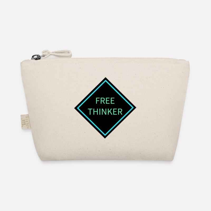 Free Thinker Warning Sign Organic Pouch