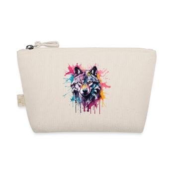 Cool Colorful Wolf in Watercolors. Illustration - Organic Pouch - nature - Front