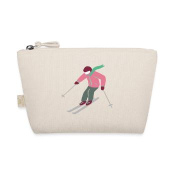 Skiing Pink Graphic - Organic Pouch - nature - Front