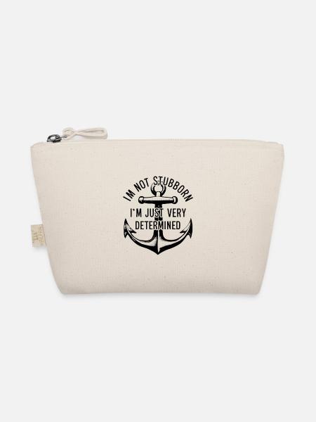 I'm not stubborn, I'm just very determined. - Organic Pouch - nature - Front