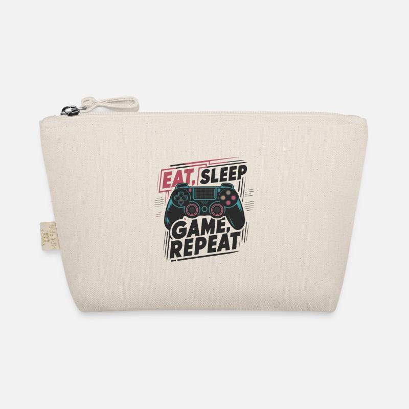 Eat, Sleep, Game, Repeat Bio-Täschchen