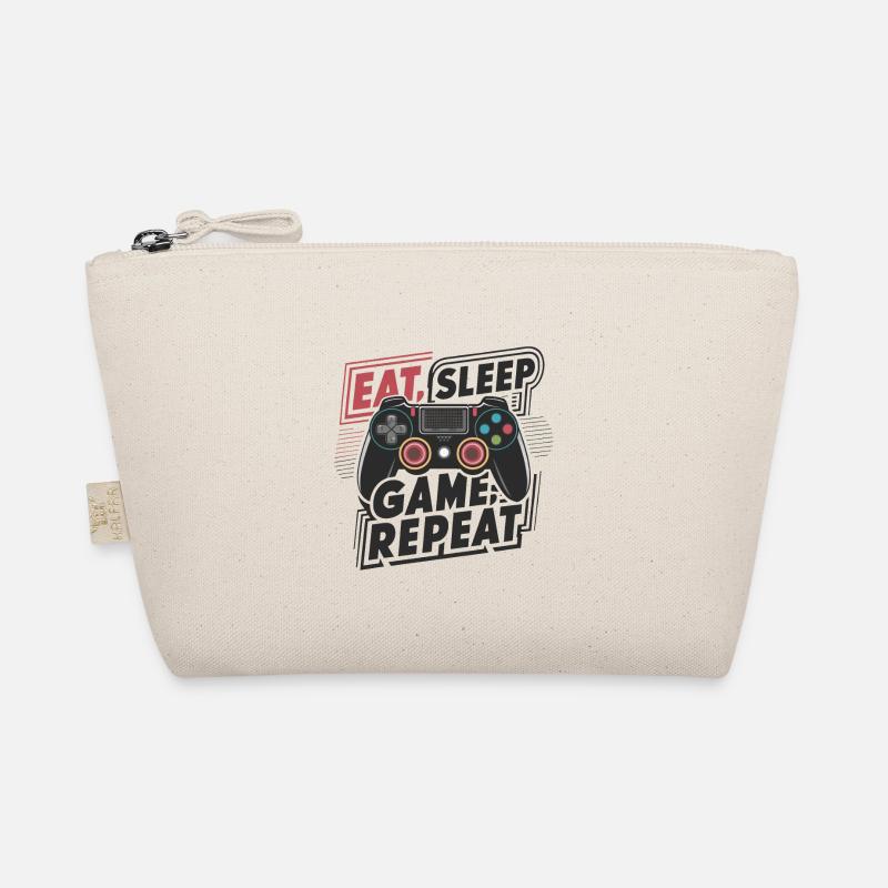 Eat, Sleep, Game, Repeat Bio-Täschchen