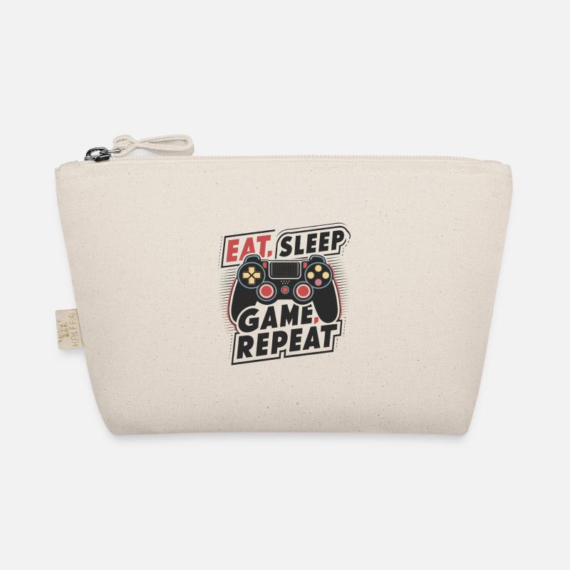 Eat, Sleep, Game, Repeat Bio-Täschchen