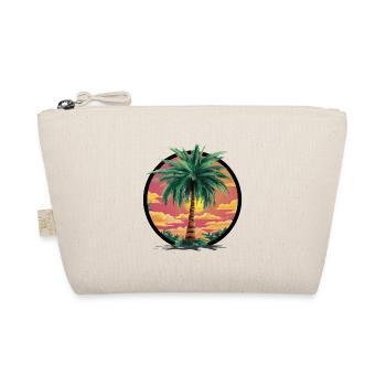 Tropical palm tree at sunset – holiday motif - Organic Pouch - nature - Front