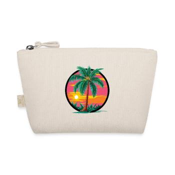 Tropical palm tree at sunset – holiday motif - Organic Pouch - nature - Front