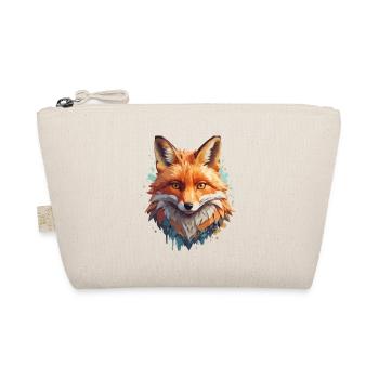 Fox Cartoon Portrait Cool Colorful - Organic Pouch - nature - Front