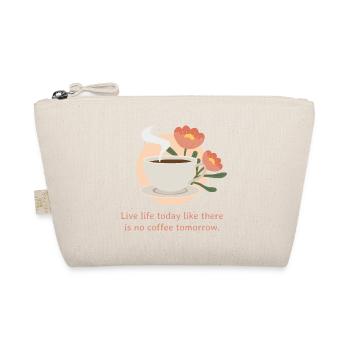 Kaffeeliebhaber-Mantra orange - Bio-Täschchen - Natur - Vorne