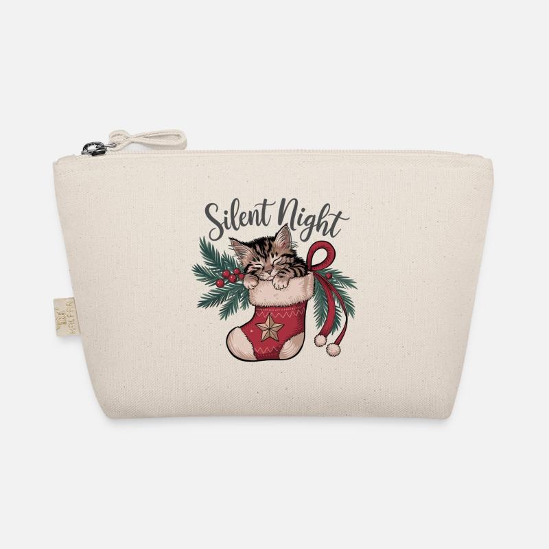 Douce nuit – Chaton en bas de Noël Trousse biologique