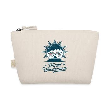 Winter Wonderland – Snow Globe with Village - Organic Pouch - nature - Front