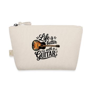 La vie est meilleure avec une guitare – Guitare acoustique - Trousse biologique - nature - Devant