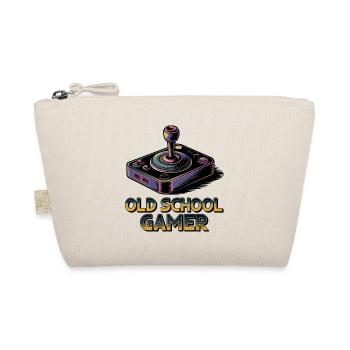 Old School Gamer – Retro Joystick - Organic Pouch - nature - Front