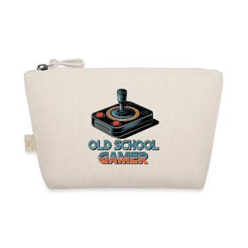 Old School Gamer – Retro Joystick - Organic Pouch - nature - Front