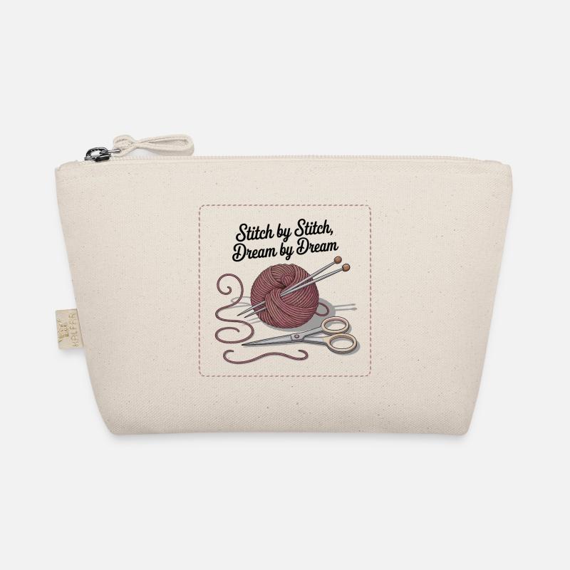Stitch by Stitch, Dream by Dream - Organic Pouch - nature