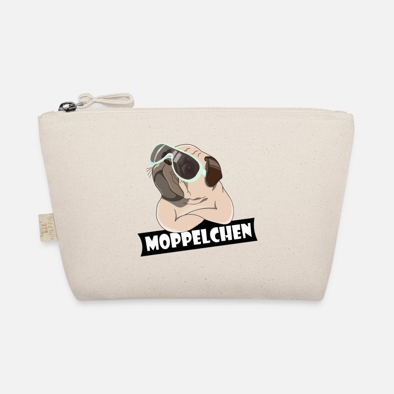 Moppelchen Kosename Spitzname Geschenk Hund Mops - Bio-Täschchen - Natur