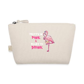Flamingo Pretty In Pink And Ready To Drink - Bio-Täschchen - Natur - Vorne